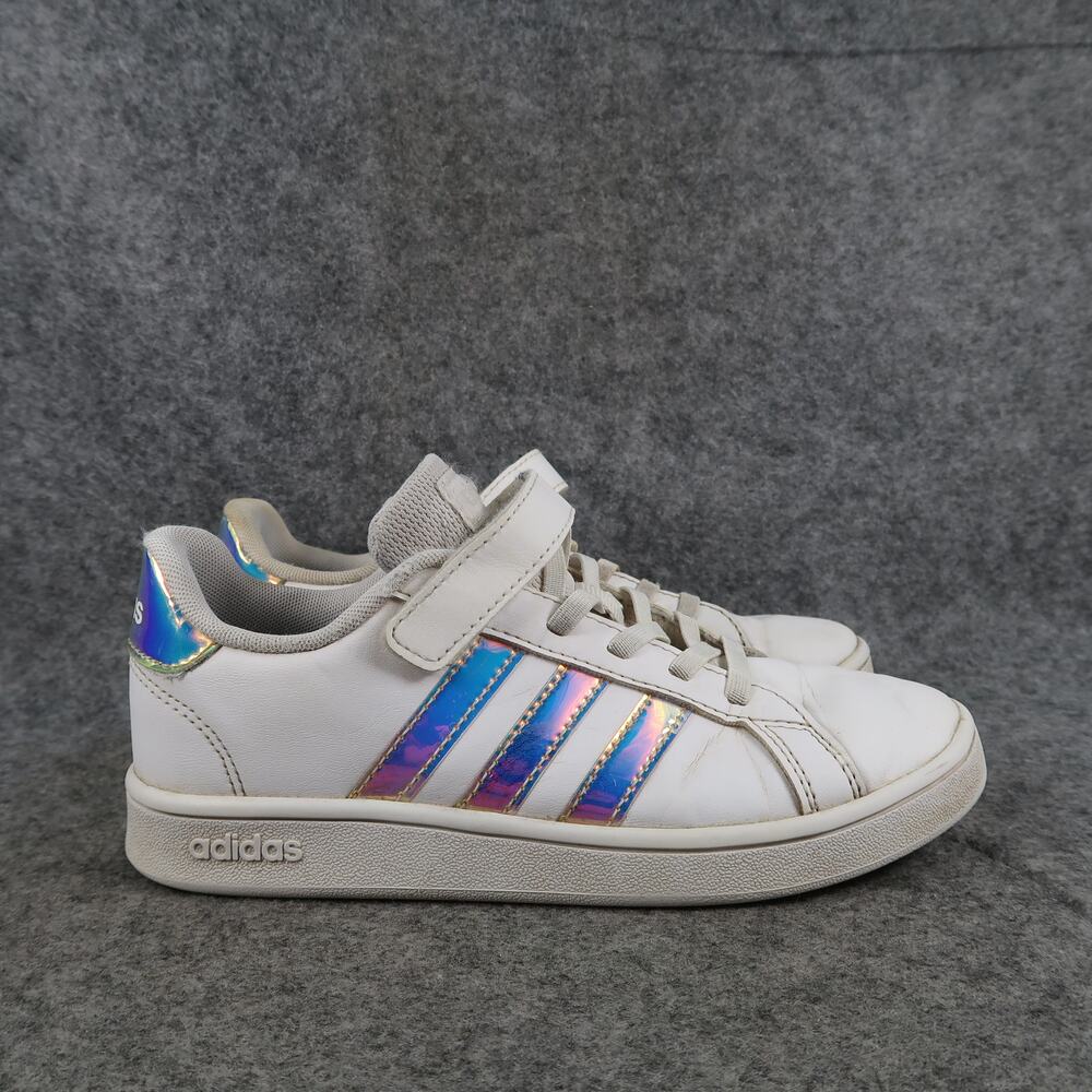 Adidas Shoes Kids 2.5 Casual Sneaker Grand Court Easy On Hook N Loop Strap White